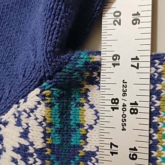 Croft & Barrow Medium Nordic Fair Isle Cotton Blend 1/4 Zip Mock Neck Sweater - Picture 4 of 12